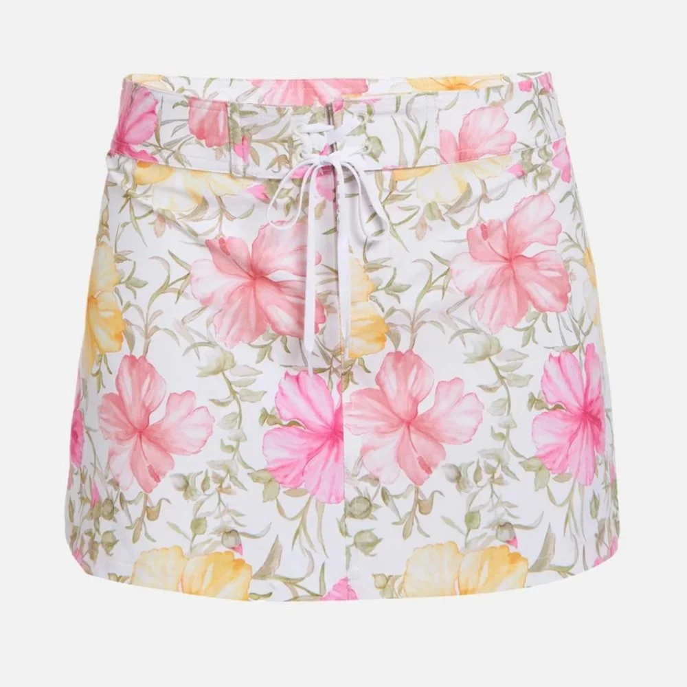 LoveShackFancy x Hurley Hibiscus Boardie Mini Skirt